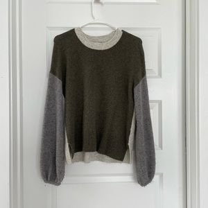 Madewell tri-color sweater